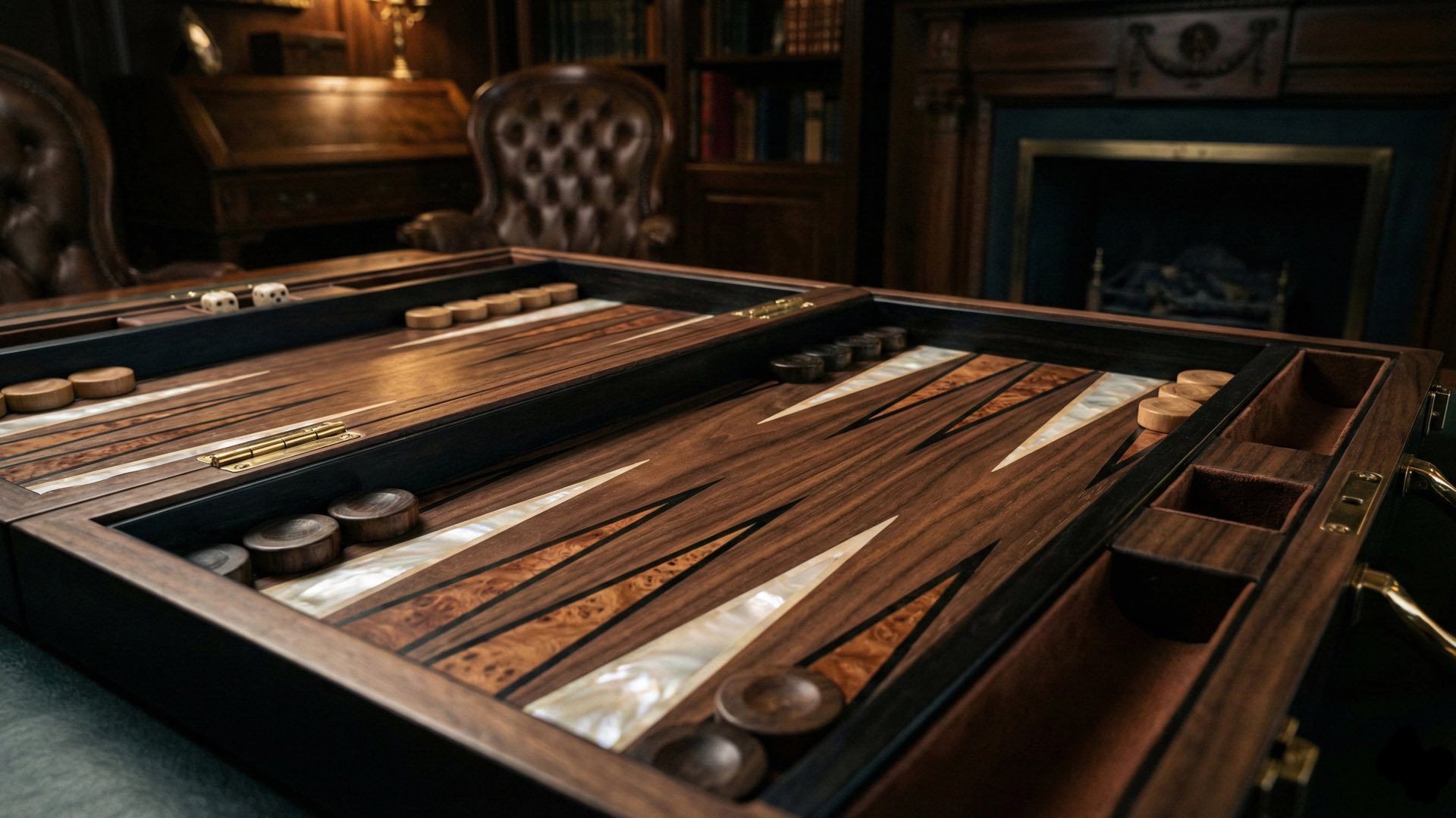 Luxurious backgammon styling
